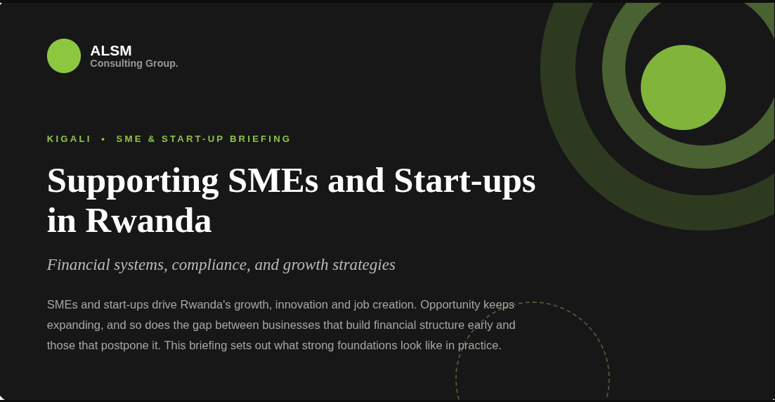 Supporting SMEs & Start-ups in Rwanda: Financial Systems, Compliance, and Growth Strategies
